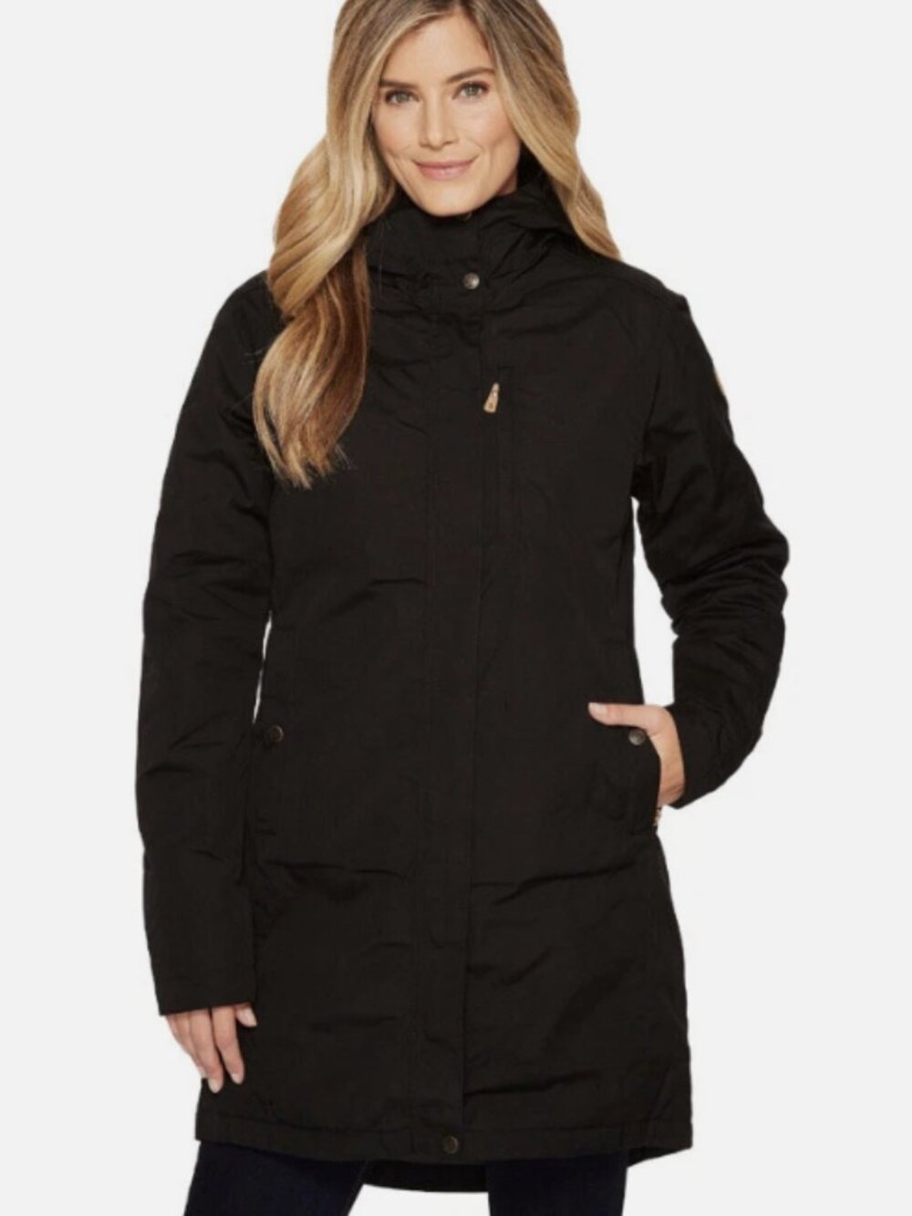 Fjallraven Kiruna Padded Parka Black Hooded Winter Coat G-1000 Size S